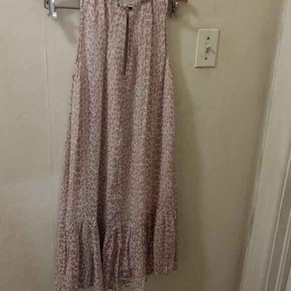 Anthropologie Sz XS soft rose patterned tiered 'chiffony' Dress sleeveless - Picture 5 of 5